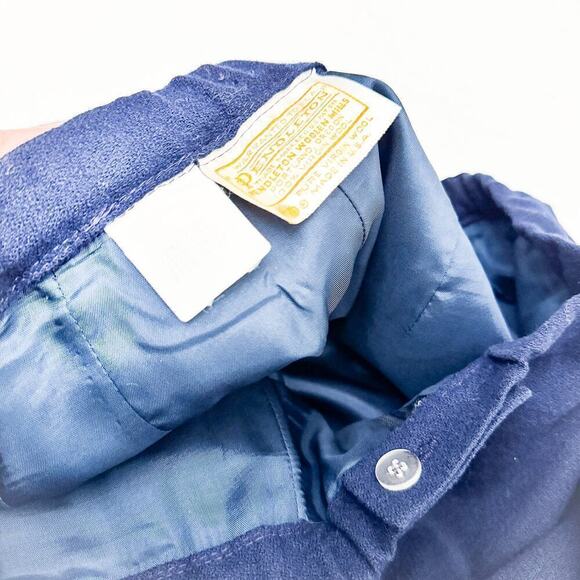 Pendleton Pure Wool Creased Bue Slacks Pockets Size 16 - Picture 5 of 7